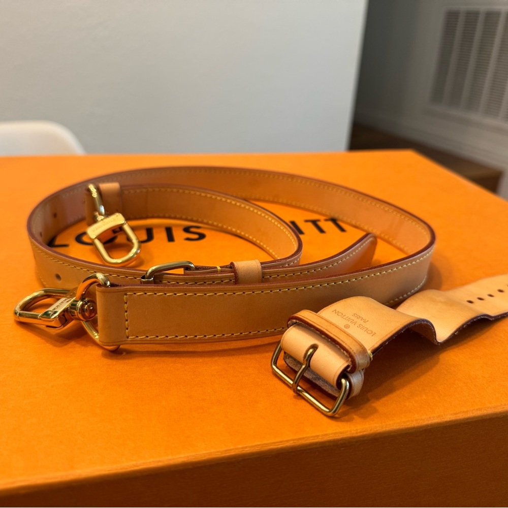 Louis Vuitton Bandilier 2 piece shoulder and handle buckle strap